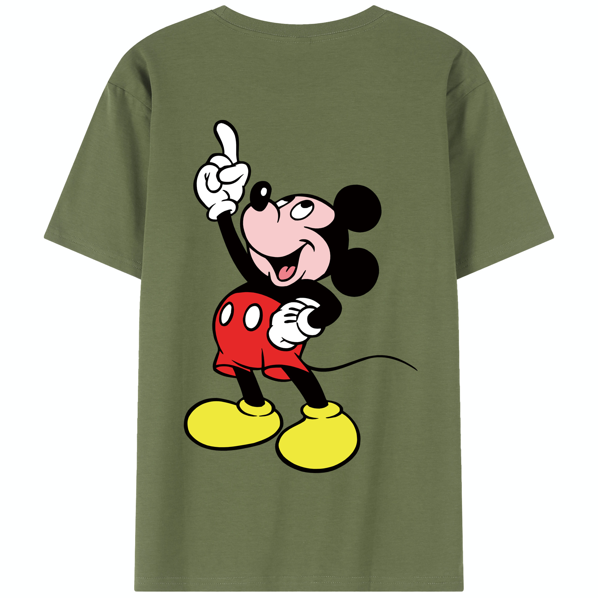 （画像用） ミッキーマウス Mickey Mouse 綿100％半袖Tシャツ（背面プリント）